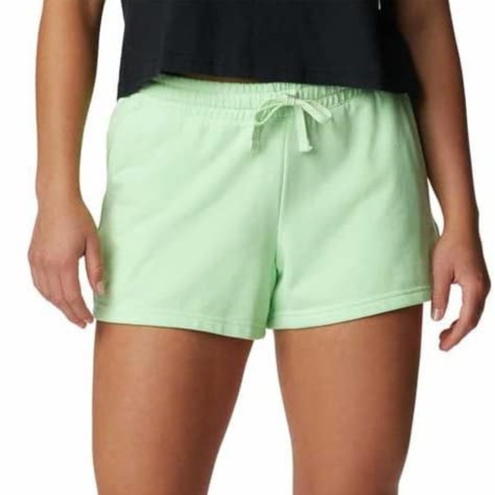 SOILED Columbia Women's Trek French Terry 5" Shorts Green Size XS-2XL $50 D411